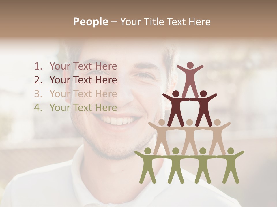 A Man With A Smile On His Face PowerPoint Template