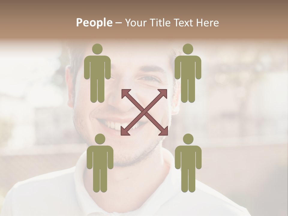 A Man With A Smile On His Face PowerPoint Template