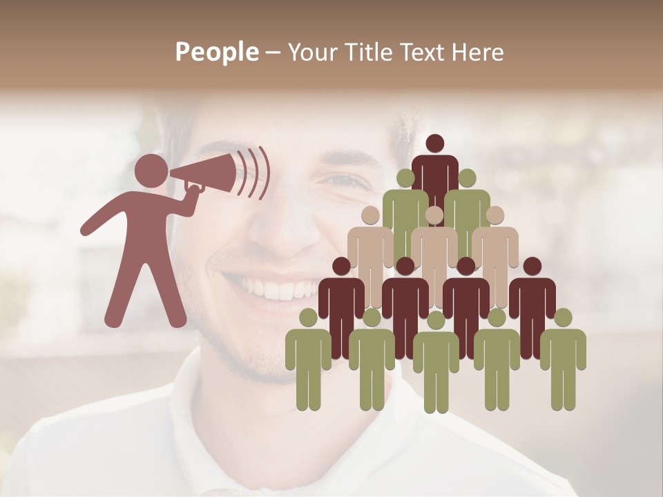 A Man With A Smile On His Face PowerPoint Template