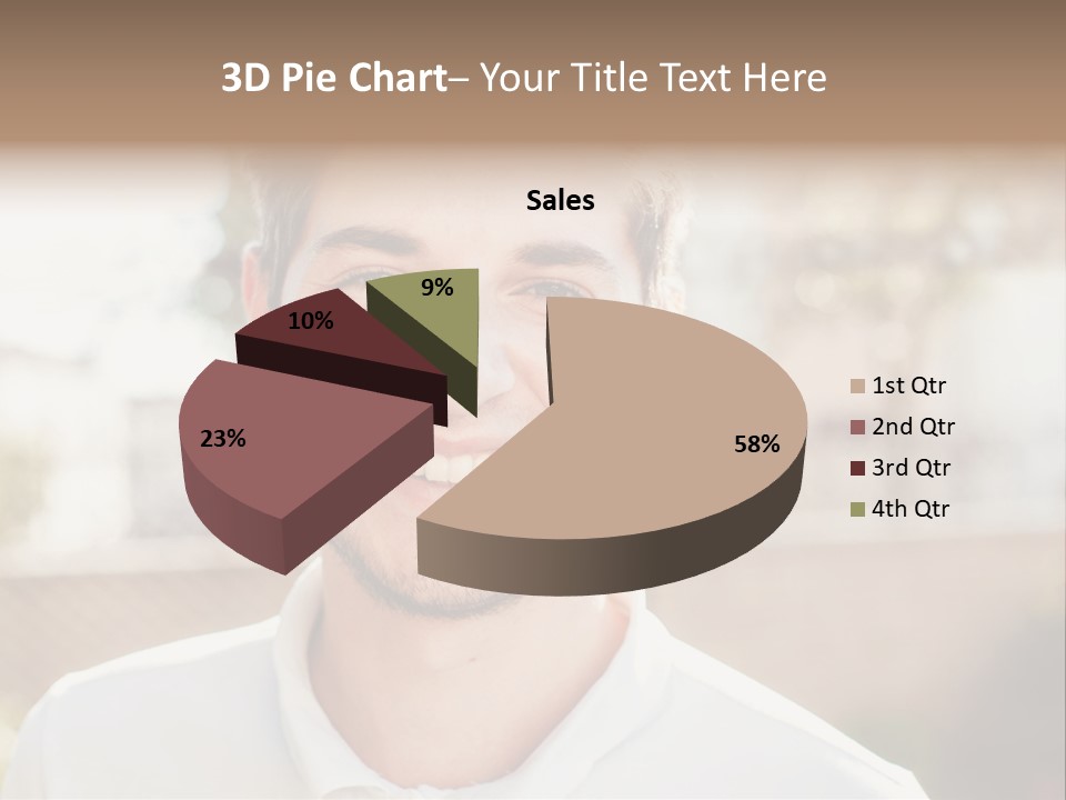 A Man With A Smile On His Face PowerPoint Template