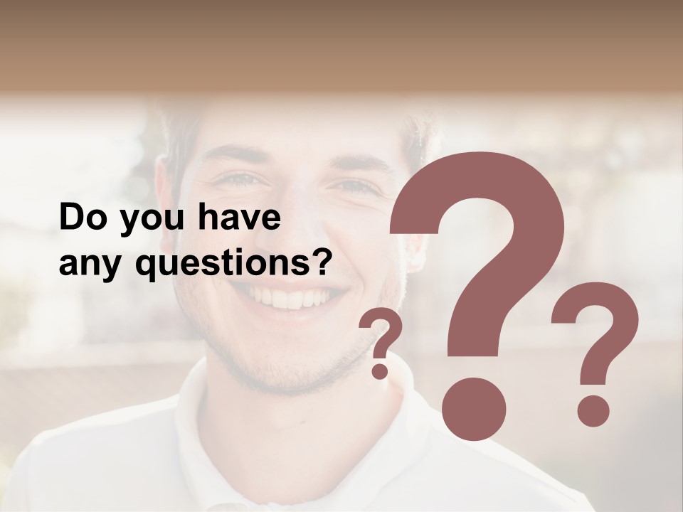 A Man With A Smile On His Face PowerPoint Template