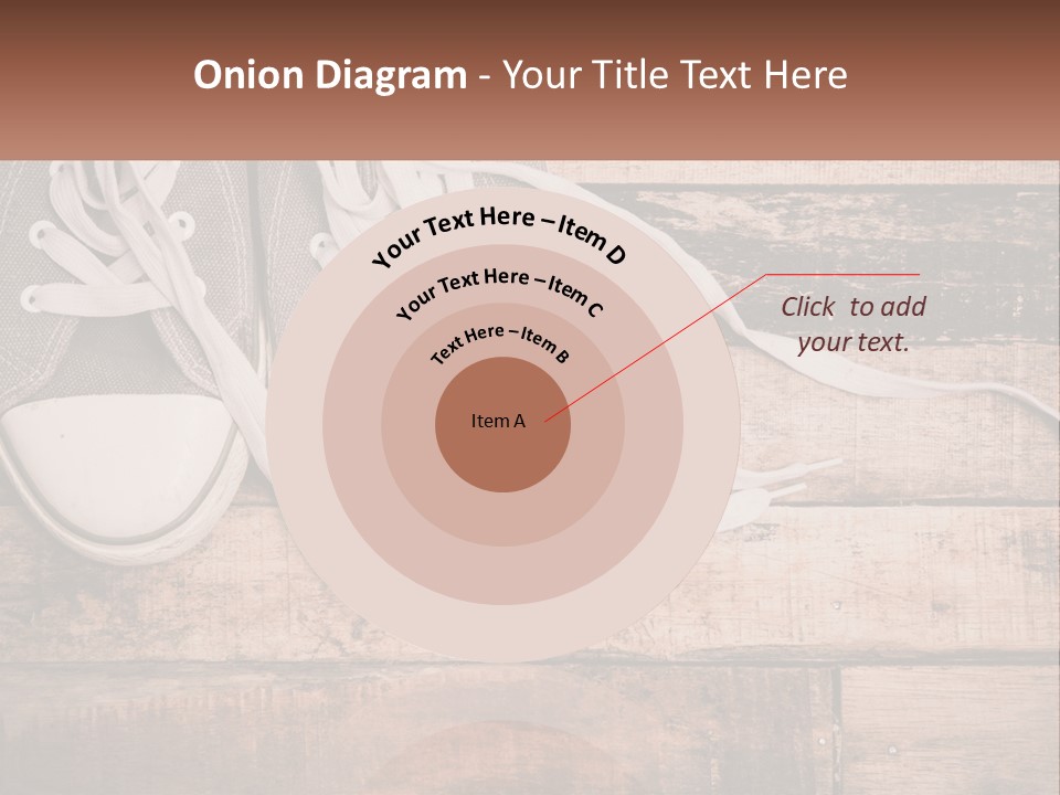 A Pair Of Gray Sneakers On A Wooden Floor PowerPoint Template