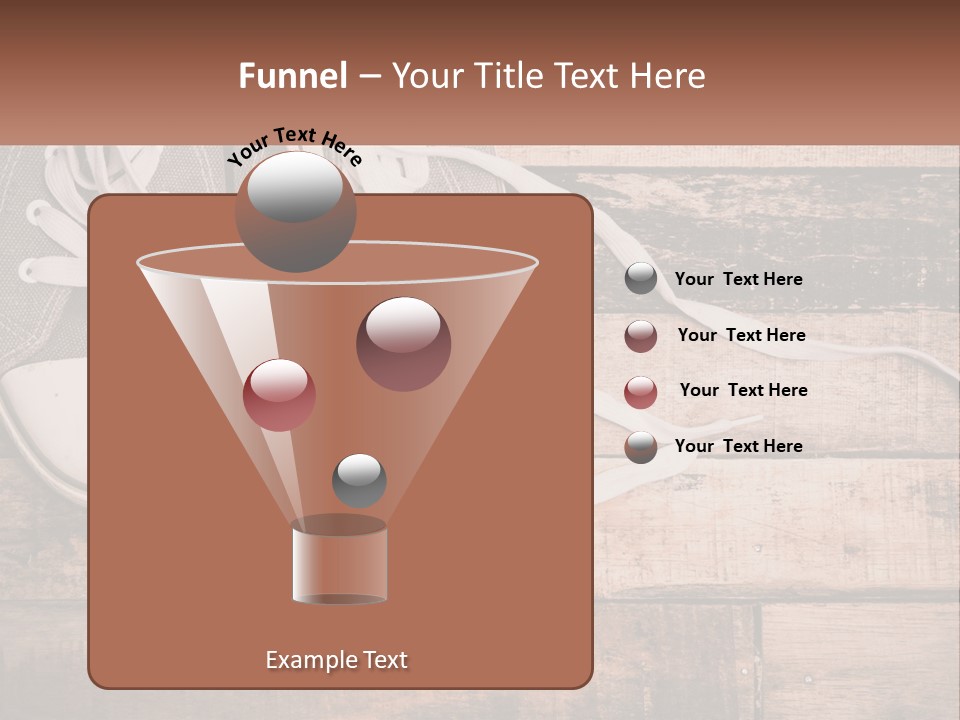 A Pair Of Gray Sneakers On A Wooden Floor PowerPoint Template