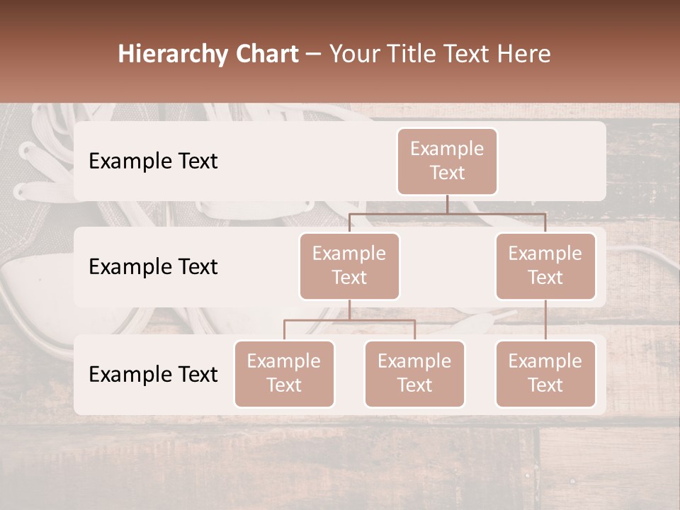 A Pair Of Gray Sneakers On A Wooden Floor PowerPoint Template