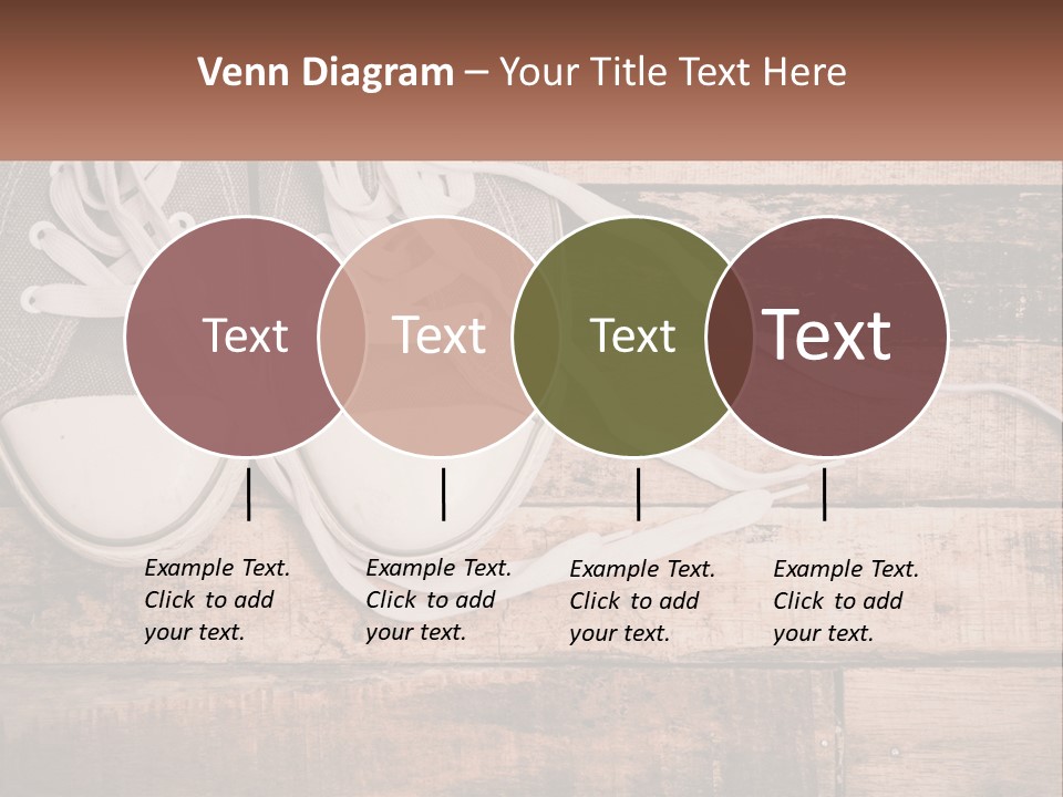 A Pair Of Gray Sneakers On A Wooden Floor PowerPoint Template