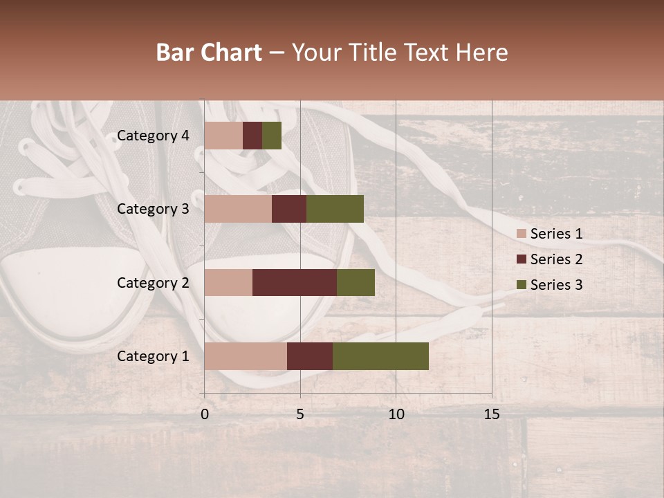 A Pair Of Gray Sneakers On A Wooden Floor PowerPoint Template