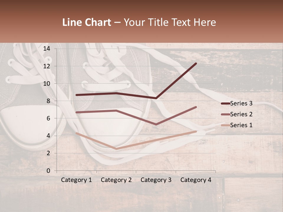 A Pair Of Gray Sneakers On A Wooden Floor PowerPoint Template