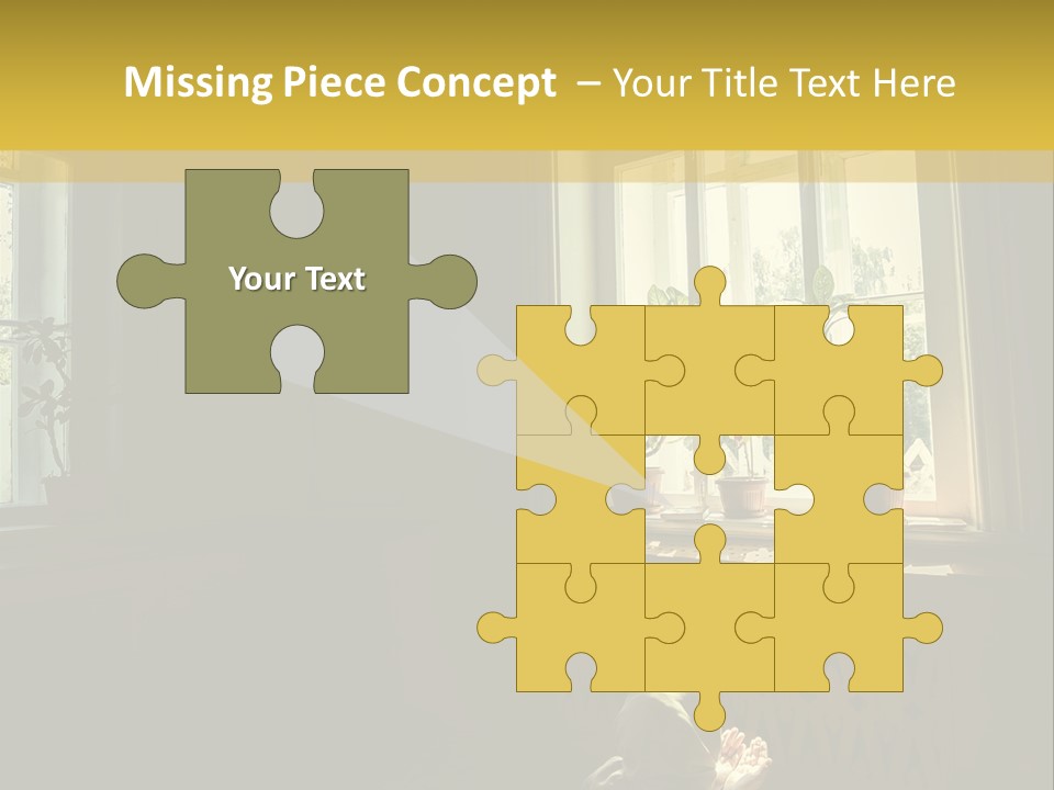 A Woman Sitting On The Floor In Front Of A Window PowerPoint Template