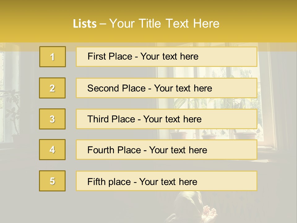 A Woman Sitting On The Floor In Front Of A Window PowerPoint Template