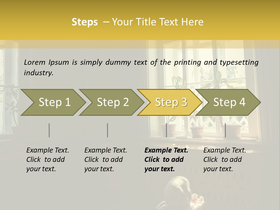 A Woman Sitting On The Floor In Front Of A Window PowerPoint Template
