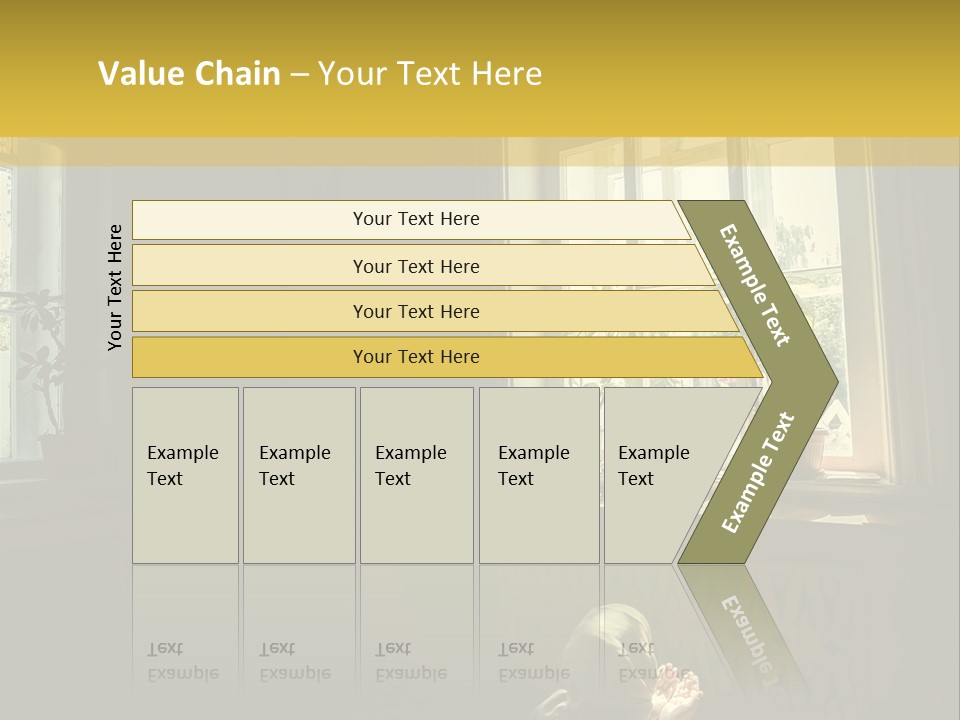 A Woman Sitting On The Floor In Front Of A Window PowerPoint Template