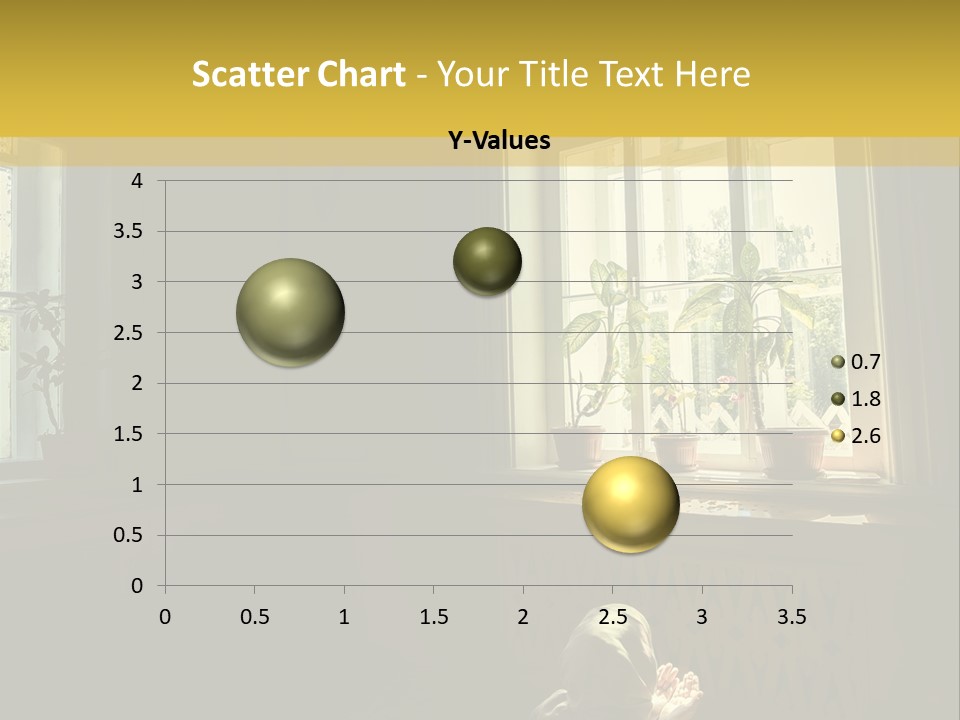 A Woman Sitting On The Floor In Front Of A Window PowerPoint Template