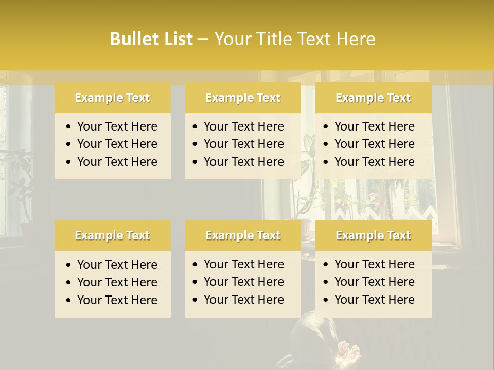 A Woman Sitting On The Floor In Front Of A Window PowerPoint Template