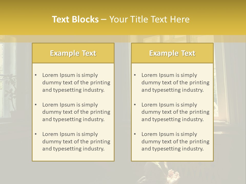 A Woman Sitting On The Floor In Front Of A Window PowerPoint Template