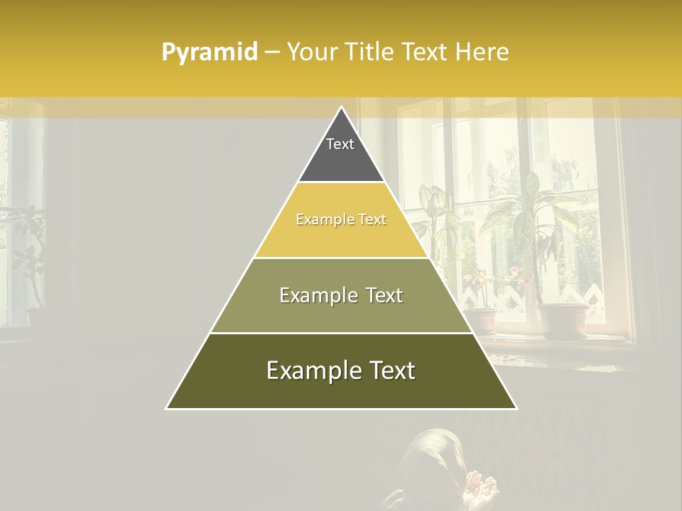 A Woman Sitting On The Floor In Front Of A Window PowerPoint Template