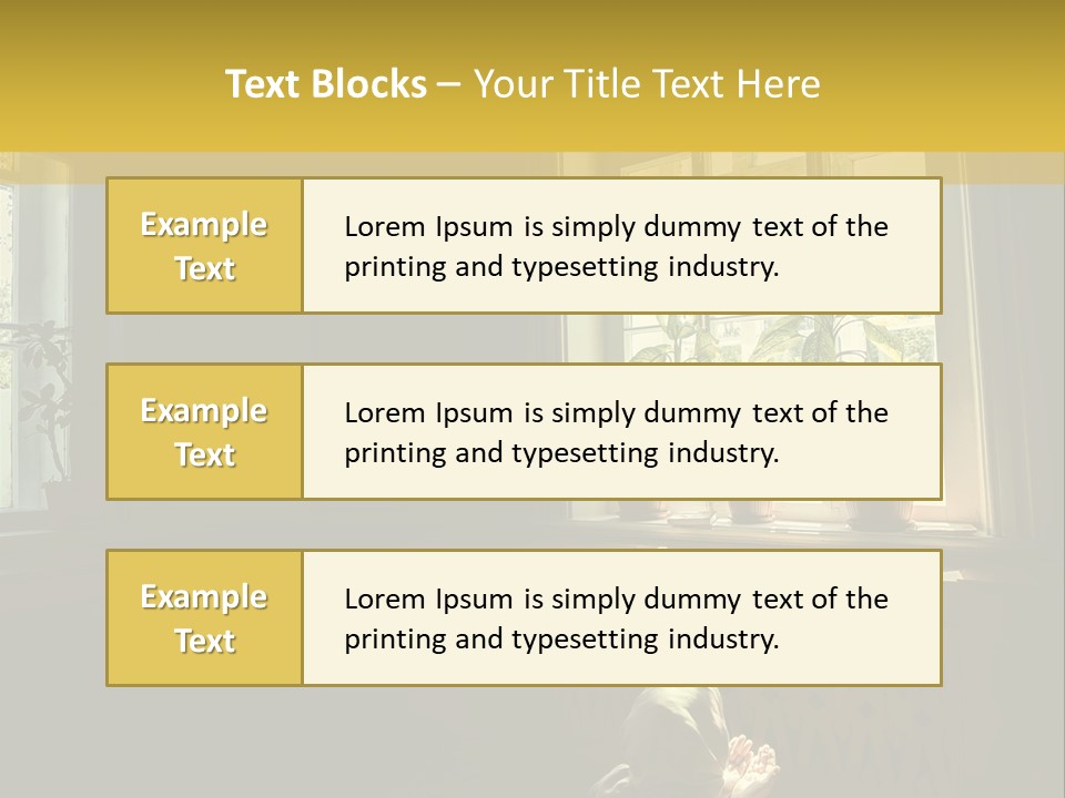 A Woman Sitting On The Floor In Front Of A Window PowerPoint Template