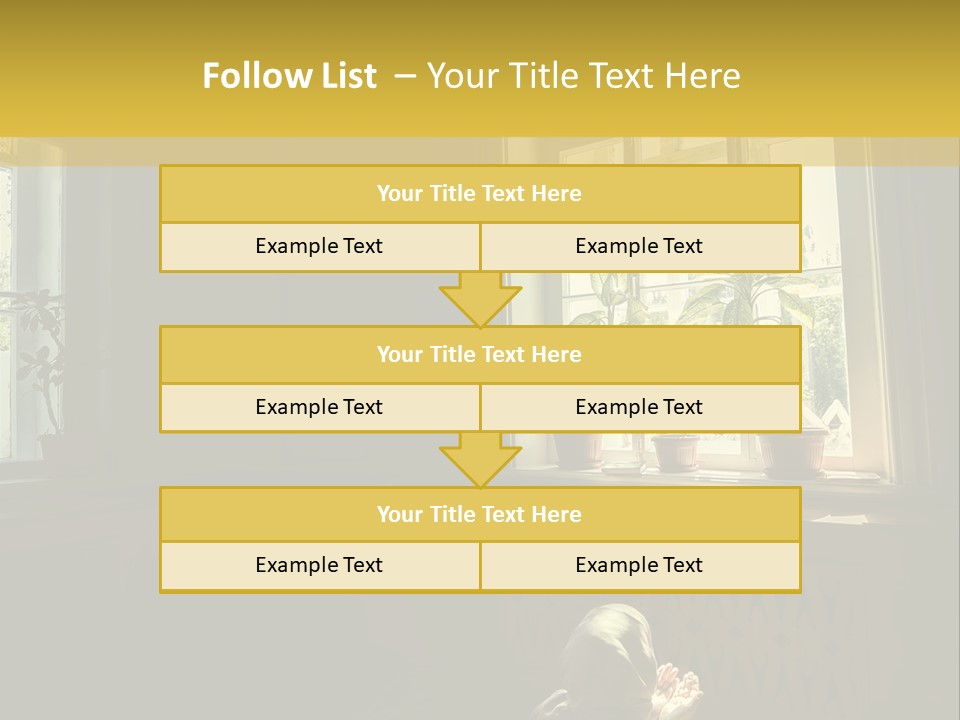 A Woman Sitting On The Floor In Front Of A Window PowerPoint Template