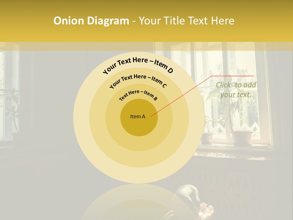 A Woman Sitting On The Floor In Front Of A Window PowerPoint Template