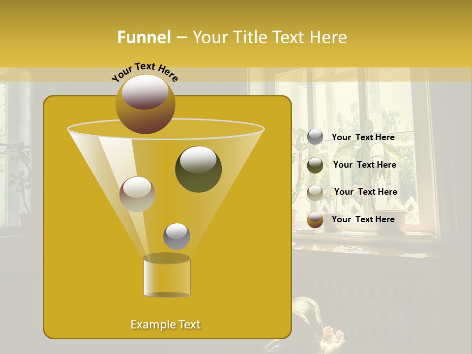 A Woman Sitting On The Floor In Front Of A Window PowerPoint Template