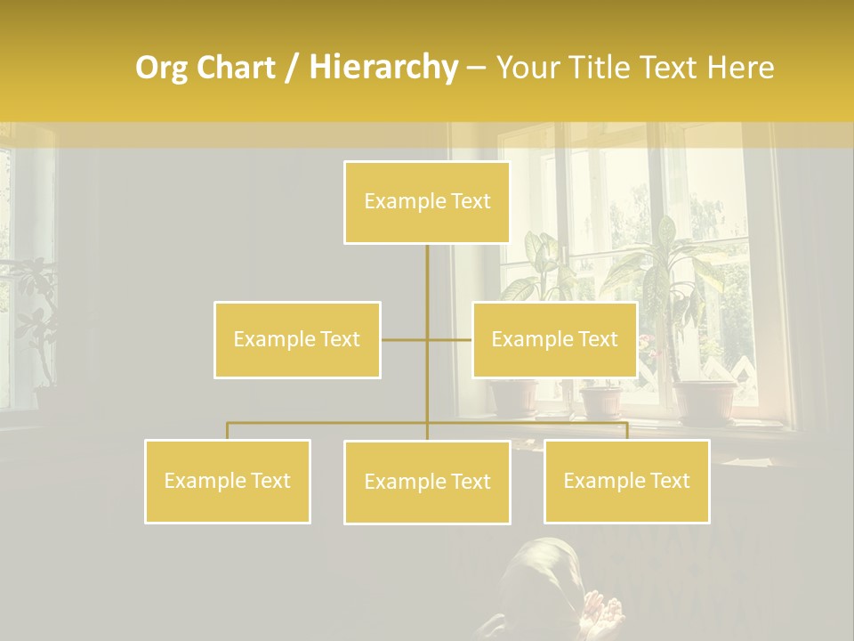 A Woman Sitting On The Floor In Front Of A Window PowerPoint Template