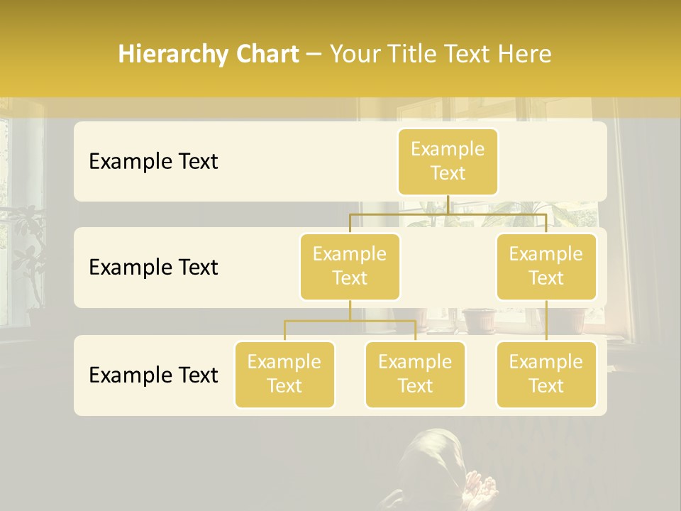 A Woman Sitting On The Floor In Front Of A Window PowerPoint Template