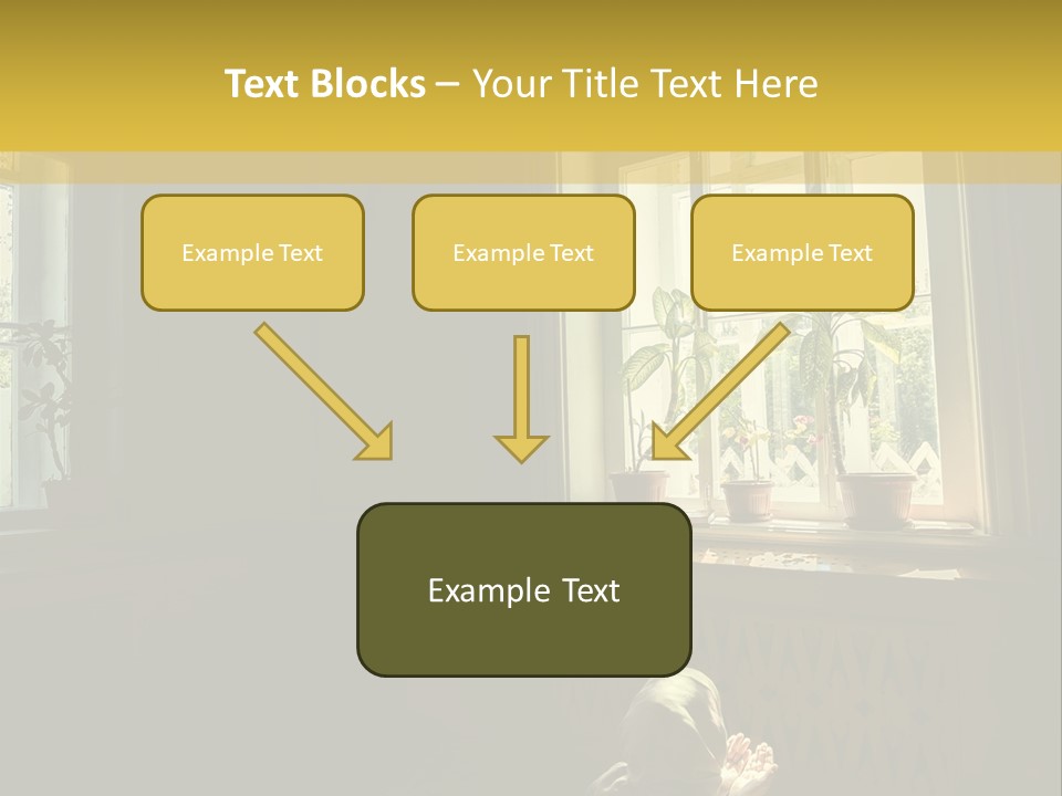 A Woman Sitting On The Floor In Front Of A Window PowerPoint Template
