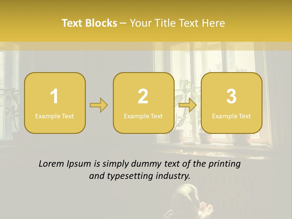 A Woman Sitting On The Floor In Front Of A Window PowerPoint Template