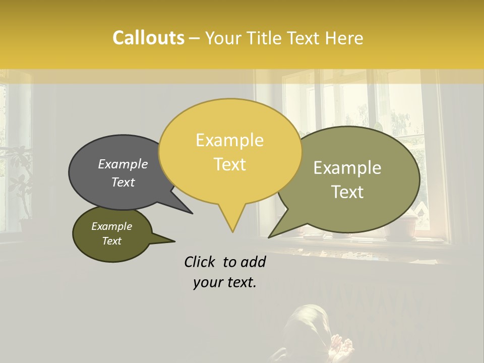 A Woman Sitting On The Floor In Front Of A Window PowerPoint Template