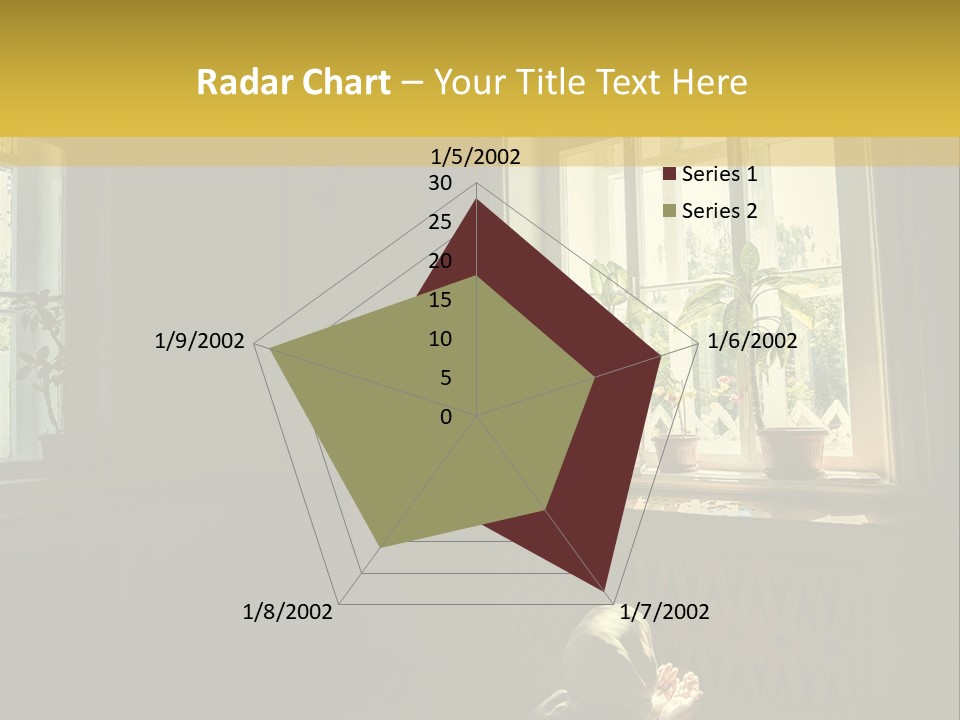 A Woman Sitting On The Floor In Front Of A Window PowerPoint Template