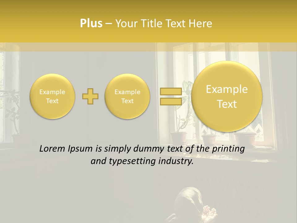A Woman Sitting On The Floor In Front Of A Window PowerPoint Template