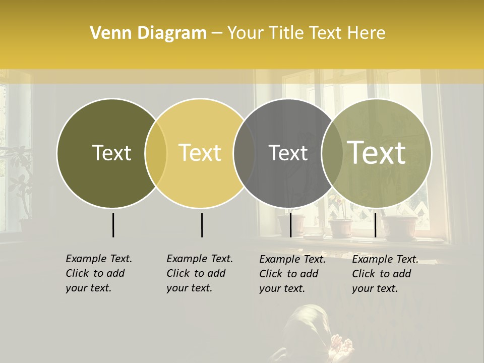A Woman Sitting On The Floor In Front Of A Window PowerPoint Template
