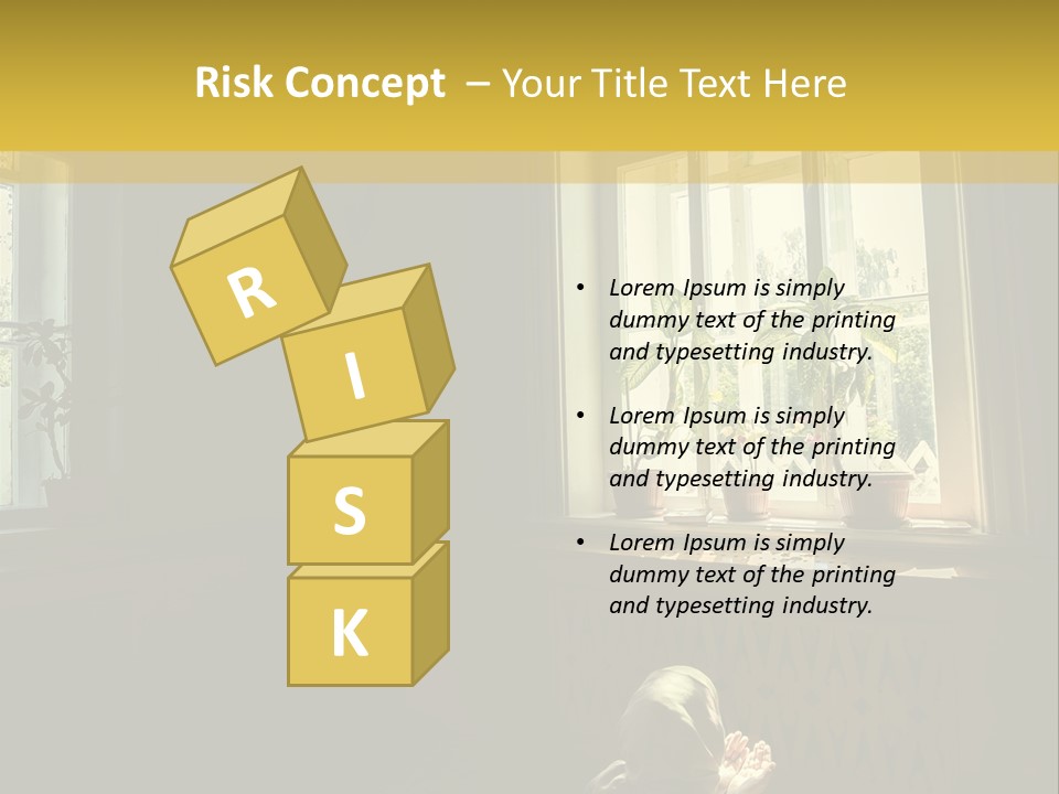 A Woman Sitting On The Floor In Front Of A Window PowerPoint Template