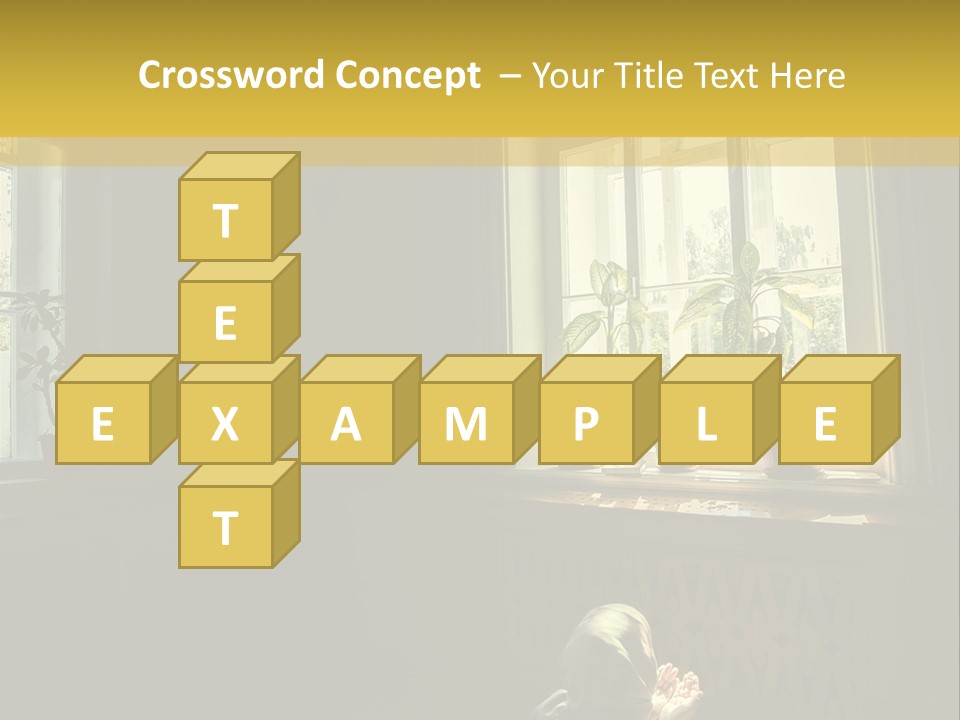 A Woman Sitting On The Floor In Front Of A Window PowerPoint Template