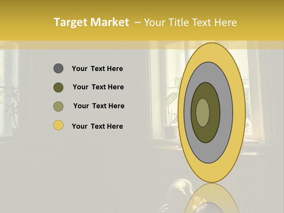 A Woman Sitting On The Floor In Front Of A Window PowerPoint Template