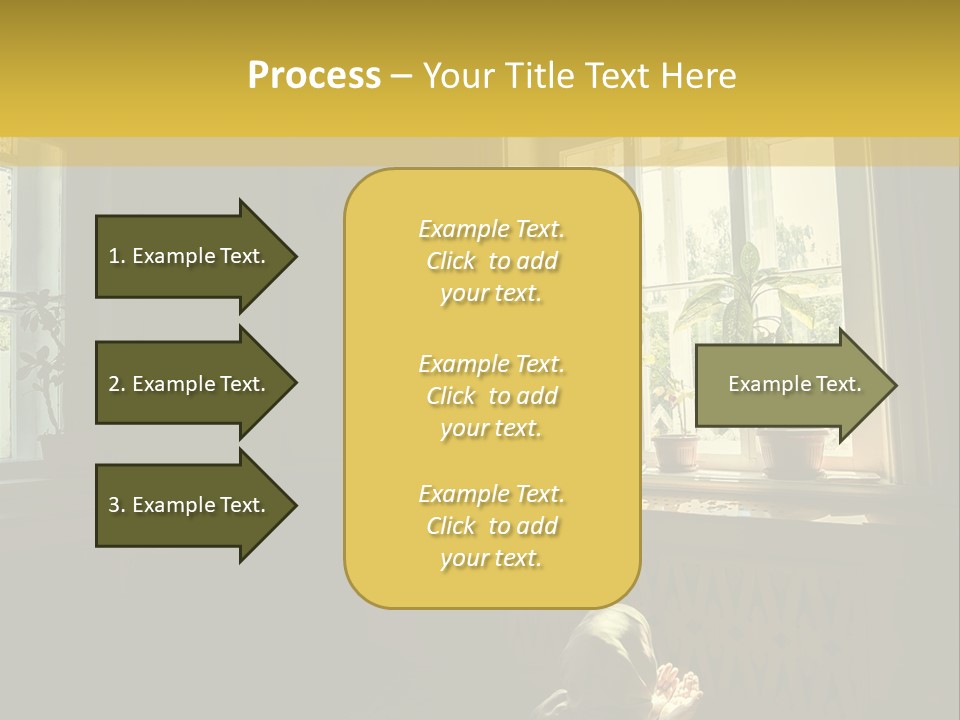 A Woman Sitting On The Floor In Front Of A Window PowerPoint Template