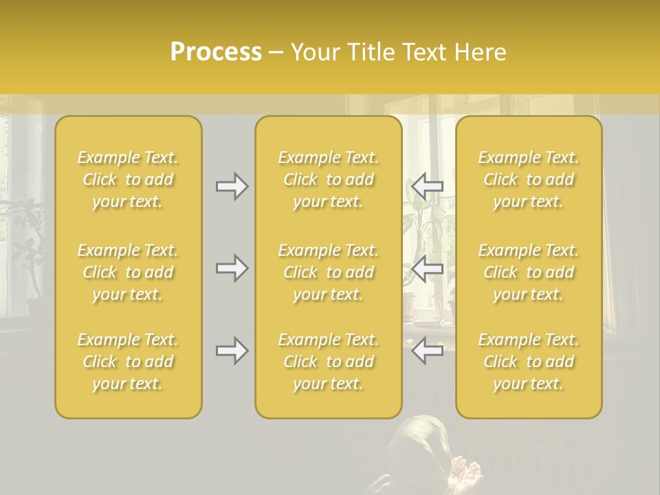 A Woman Sitting On The Floor In Front Of A Window PowerPoint Template