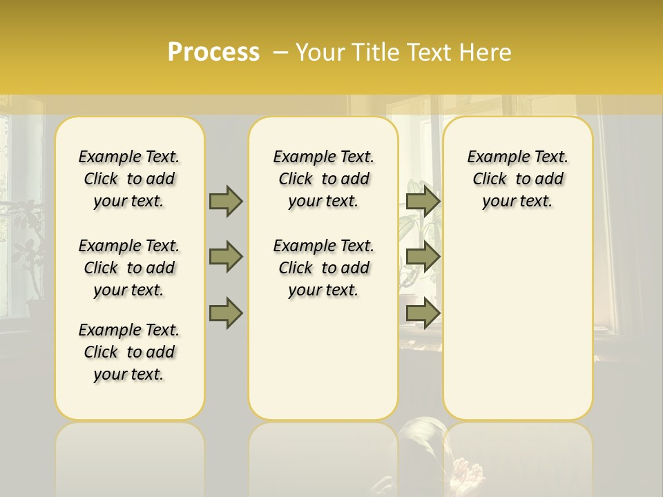 A Woman Sitting On The Floor In Front Of A Window PowerPoint Template