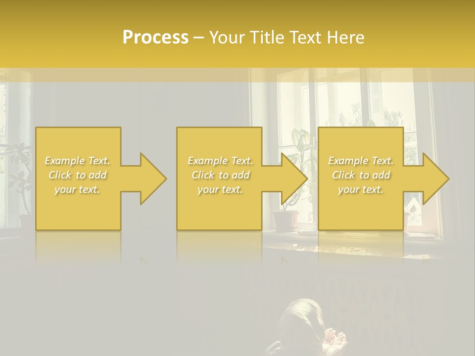 A Woman Sitting On The Floor In Front Of A Window PowerPoint Template