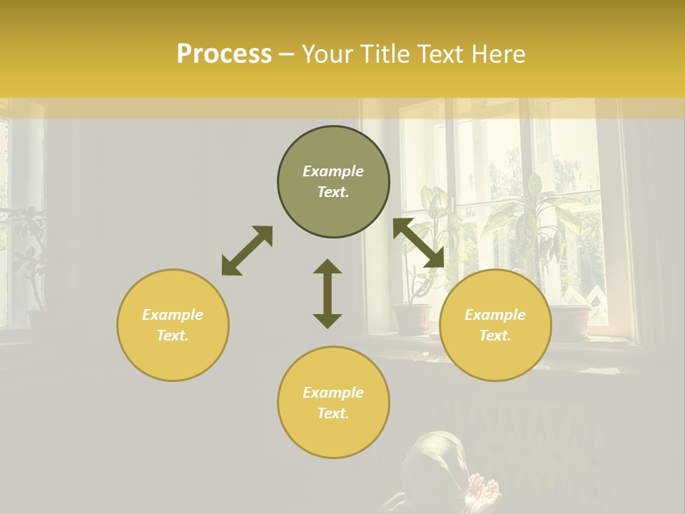 A Woman Sitting On The Floor In Front Of A Window PowerPoint Template