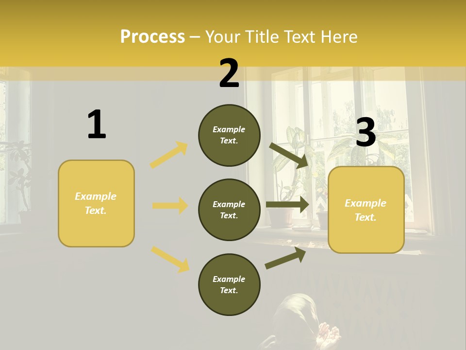 A Woman Sitting On The Floor In Front Of A Window PowerPoint Template