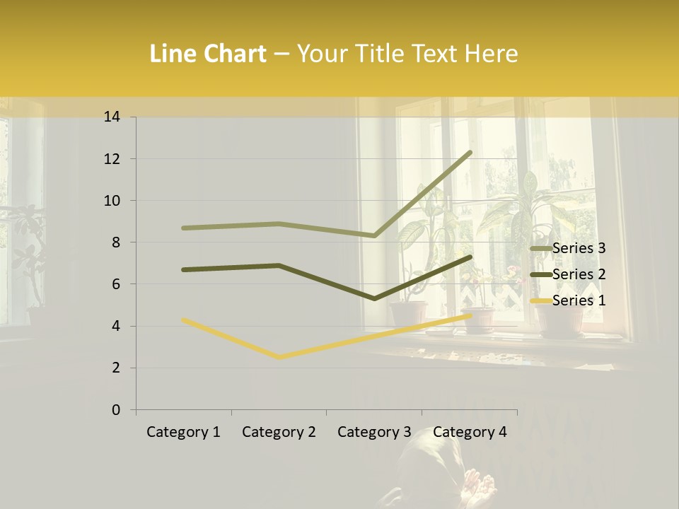 A Woman Sitting On The Floor In Front Of A Window PowerPoint Template