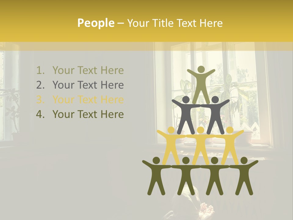 A Woman Sitting On The Floor In Front Of A Window PowerPoint Template