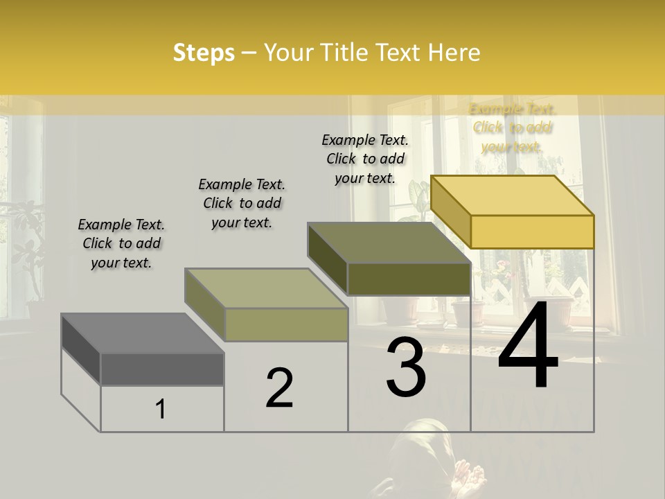 A Woman Sitting On The Floor In Front Of A Window PowerPoint Template