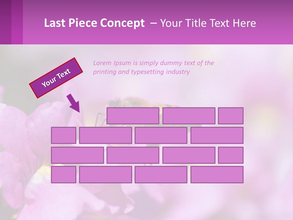 A Bee On A Flower Powerpoint Template PowerPoint Template