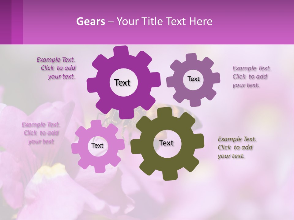 A Bee On A Flower Powerpoint Template PowerPoint Template