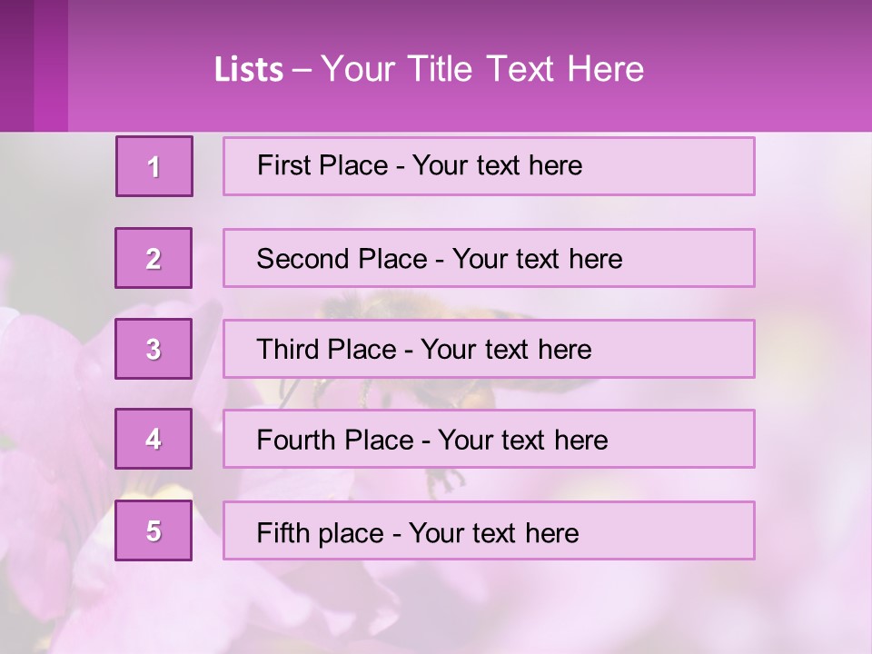 A Bee On A Flower Powerpoint Template PowerPoint Template