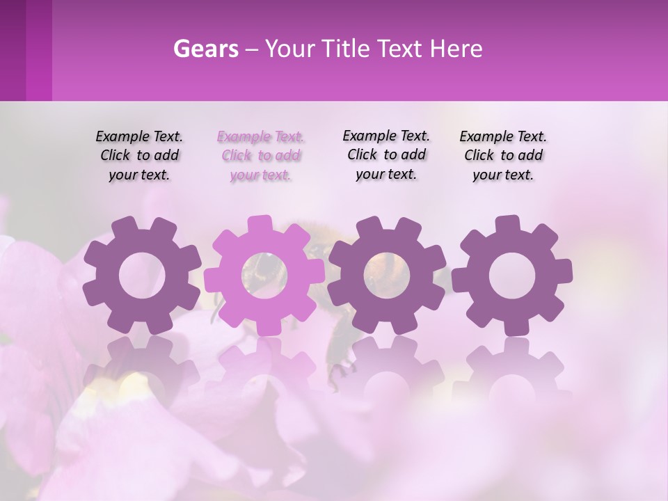 A Bee On A Flower Powerpoint Template PowerPoint Template