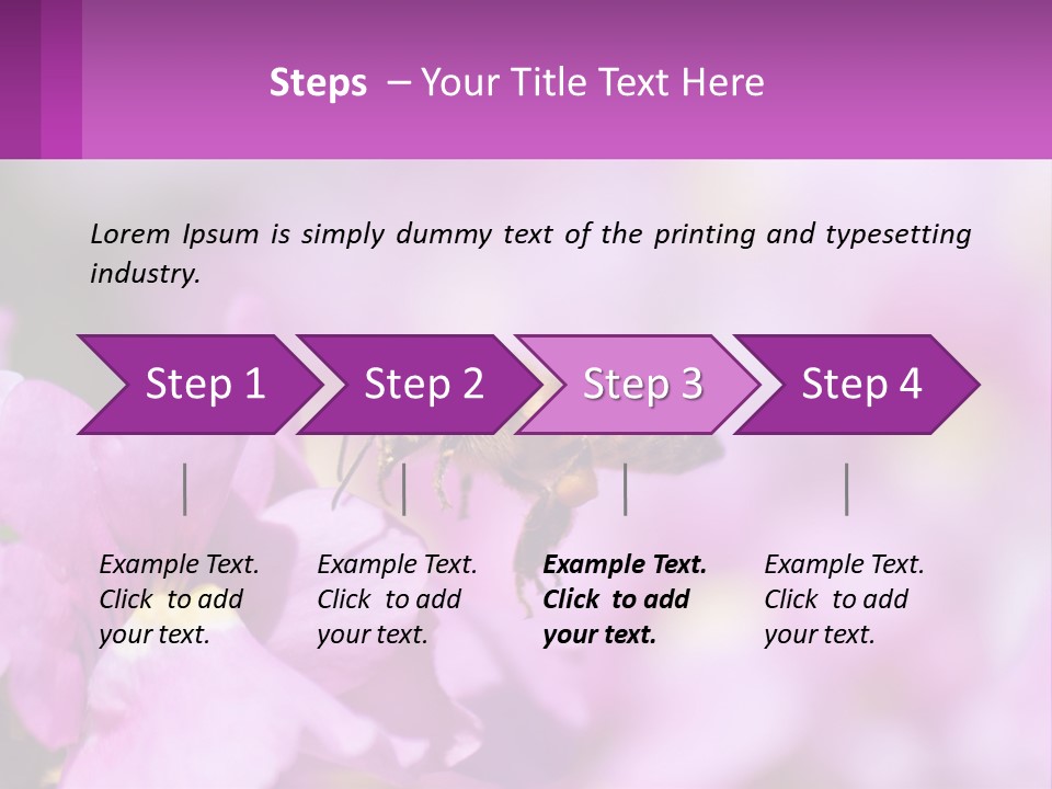 A Bee On A Flower Powerpoint Template PowerPoint Template