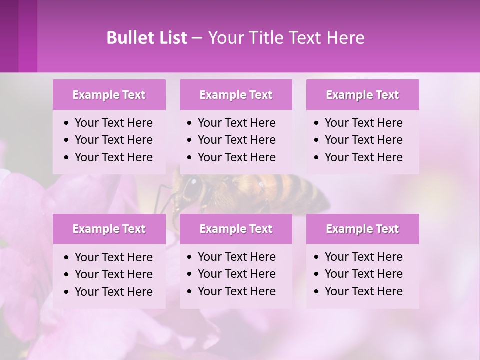 A Bee On A Flower Powerpoint Template PowerPoint Template