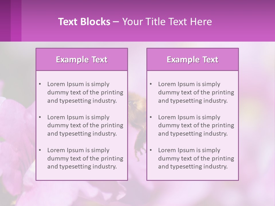 A Bee On A Flower Powerpoint Template PowerPoint Template
